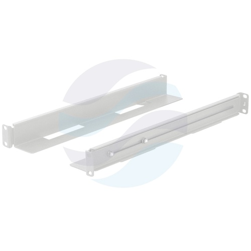 LANBERG AK-1901-S Szyny montażowe Rack 19" 1U, montaż doczołowy przód/tył, regulowane 397-680mm, udźwig 90kg, szare 3