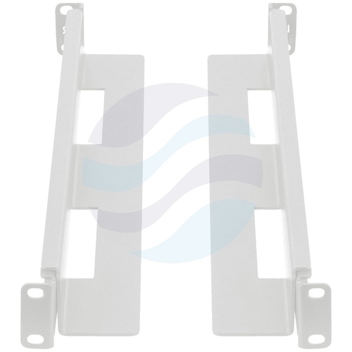 LANBERG AK-1901-S Szyny montażowe Rack 19" 1U, montaż doczołowy przód/tył, regulowane 397-680mm, udźwig 90kg, szare 4