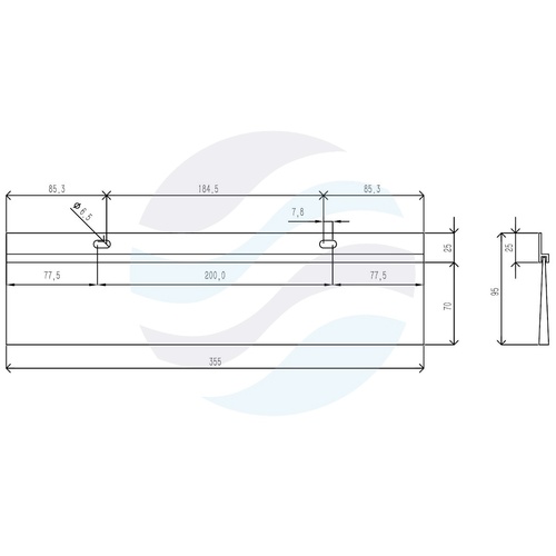 LANBERG AK-1102-B Przepust szczotkowy dachowy / podłogowy 355x95mm do szaf wiszących Lanberg, metalowy, czarny 2