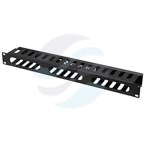 Organizator 19" 1U uchwyty metalowy listwa x16 czarna 2