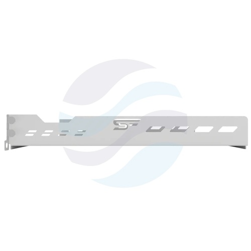 Półka stała 19" 1U 300mm perforowana, montaż doczołowy (przód), stal, udźwig 15kg, szara 5