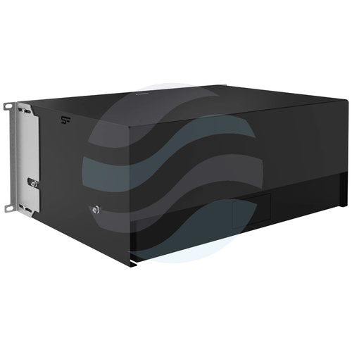 Szuflada zamykana Rack 19" 4U 320mm wysuwana, zamek z kluczem, przepust kablowy, regulacja ±40mm, nośność 15kg, czarna 4