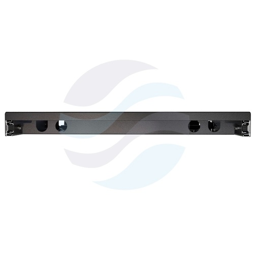Szuflada zapasu kabla Rack 19" 1U 270mm, pełny wysuw 110%, grzebień na rzepy, przetłoczenia na kable, stal RAL9005, czarna 5
