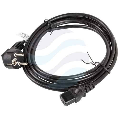LANBERG Kabel zasilający 230V Komputer, monitor, drukarka z gniazdem CEE 7/7 - IEC320 C13, 10A, 3m czarny 2