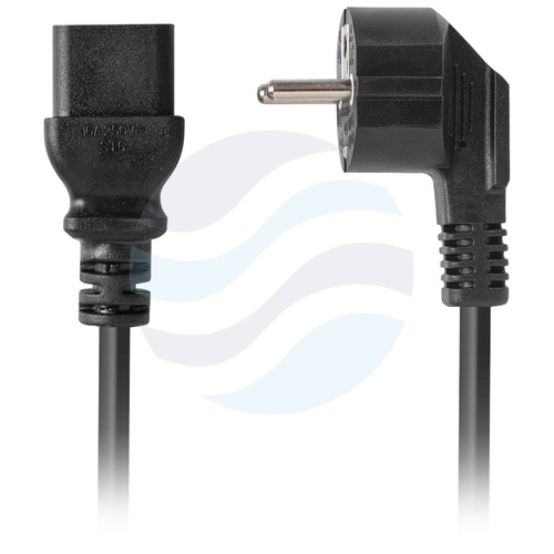 LANBERG Kabel zasilający 230V z gniazdem CEE 7/7 - IEC 320 C19, 16A, 1.8m czarny 2