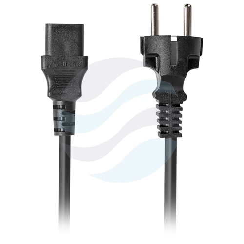 LANBERG Kabel zasilający 230V z gniazdem Schuko - IEC 320 C13, 10A, 1.8m, czarny 2