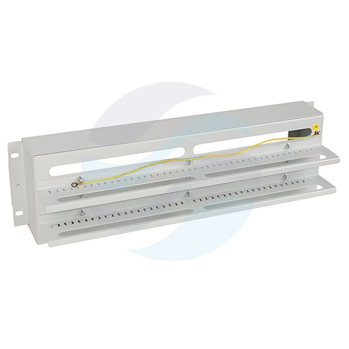 LANBERG Panel dystrybucji napięć Rack 19" 3U z szyną DIN TS-35, szary 4