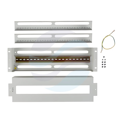 LANBERG Panel dystrybucji napięć Rack 19" 3U z szyną DIN TS-35, szary 5