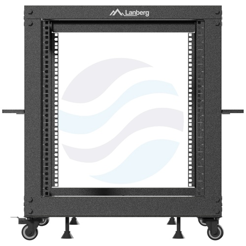 LANBERG OR01-6112-B Stelaż / Rama szafy rack 19" 9U 600x600, regulowana głębokość 576-1033mm, do 600kg, Open Frame Rack, czarna 2