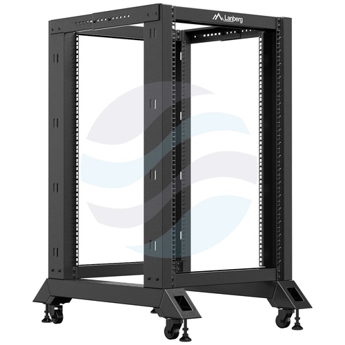 LANBERG OR01-6818-B Stelaż / Rama szafy rack 19" 12U 600x600, regulowana głębokość 576-1033mm, do 600kg, Open Frame Rack, szara 2
