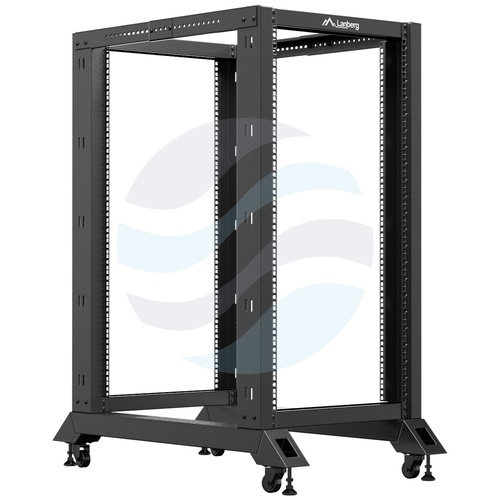 LANBERG OR01-6022-B Stelaż / Rama szafy rack 19" 18U 600x800, regulowana głębokość 430-590mm, do 600kg, Open Frame Rack, czarna 2