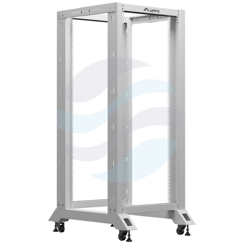 LANBERG OR01-6827-S Stelaż / Rama szafy rack 19" 22U 600x800, regulowana głębokość 430-590mm, do 600kg, Open Frame Rack, szara 2
