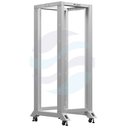 LANBERG OR01-6832-S Stelaż / Rama szafy rack 19" 32U 600x1000, regulowana głębokość 550-790mm, do 600kg, Open Frame Rack, szara 2