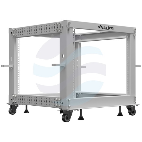 LANBERG OR01-6109-S Stelaż / Rama szafy rack 19" 42U 600x800, regulowana głębokość 430-590mm, do 600kg, Open Frame Rack, szara 2
