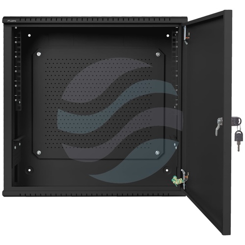 LANBERG WAF1-5203-06-00B Szafka instalacyjna rack 19" 6U+3U 540x200, wisząca niskoprofilowa, metalowa, złożona, czarna 2
