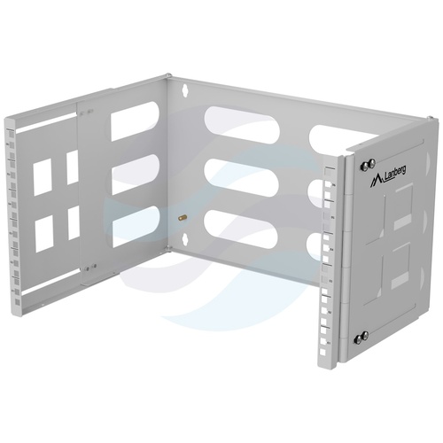 LANBERG FB01-5406-10S Uchwyt ścienny rack 19" 6U 400mm, składany, szary 2