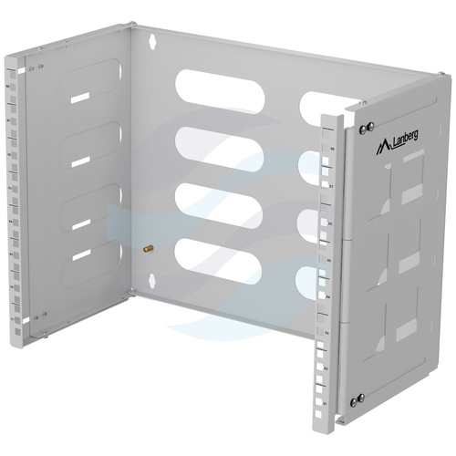 LANBERG FB01-5408-10S Uchwyt ścienny rack 19" 8U 400mm, składany, szary 2