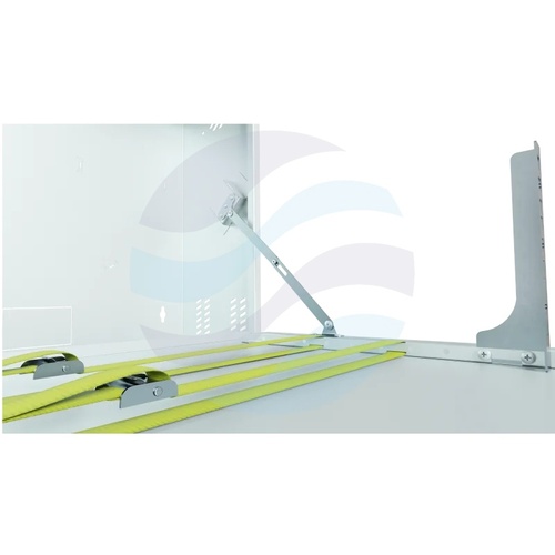 Szafka Telekomunikacyjna multimedialna 19" 3U, wisząca pionowa, metalowa 580x500x180, drzwi opuszczane, biała 2