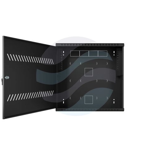 Szafka Telekomunikacyjna multimedialna 19" 3U+4U, wisząca, metalowa 540x540x180, czarna 2