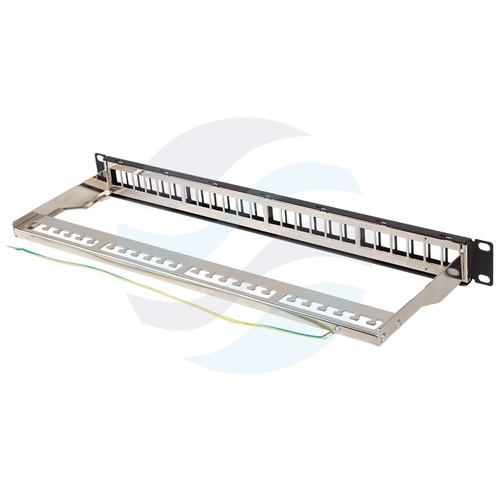 LANBERG PPKS-0924-B Panel pusty 19" 1U na 24x keystone RJ-45, czarny 2