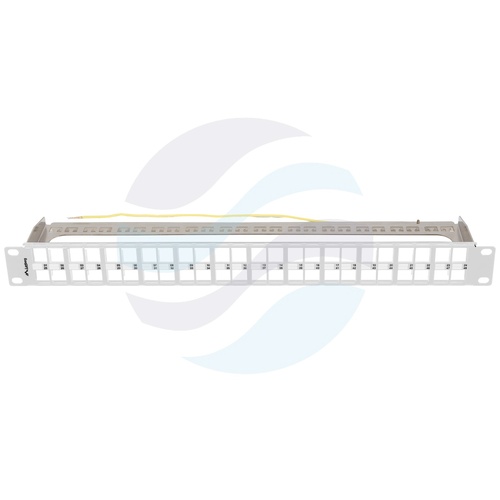 LANBERG PPKS-1248-S Panel pusty 19" 1U na 48x keystone RJ-45, szary 3