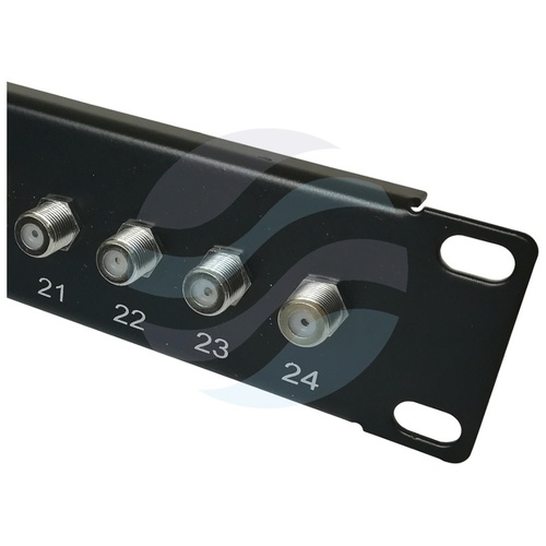 Panel pusty 24-port, typu "F" rack 19" 1U 3
