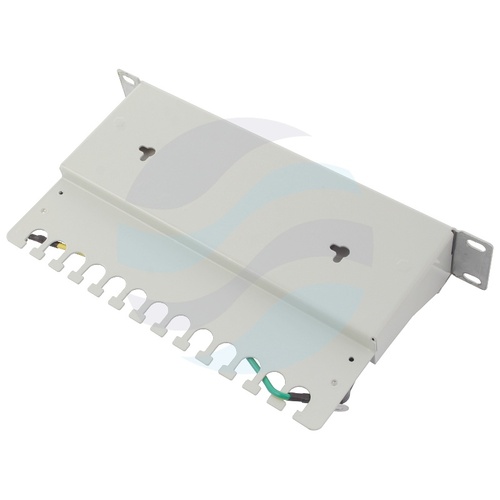 Patch panel STP 12-port RJ-45 KRONE, kat.6A, rack 10" 1U z podstawką, szary 4