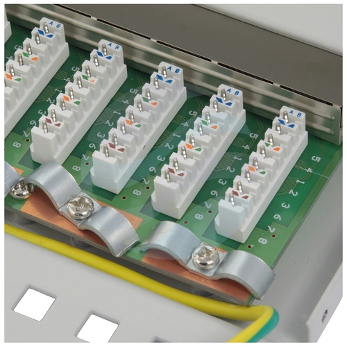 Patch panel STP 8-port RJ-45, kat.5e, desktop z półką, szary 5