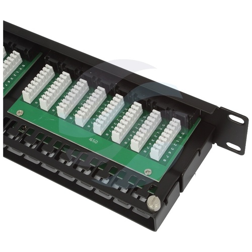 Patch panel UTP 48-port RJ-45, kat.5e, rack 19" 1U z tacką, czarny 4