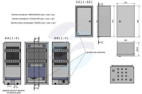 ATTE POWER ABOX-ALUXL Obudowa zewnętrzna IP66 2