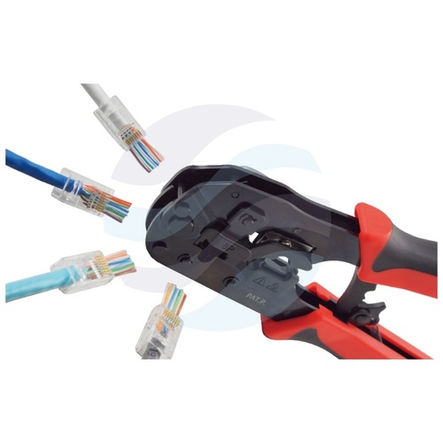 Zaciskarka wtyków modularnych przelotowych typu EZ RJ-45 HT-580ER z blokadą 2