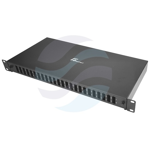 Getfort GF-FO04-DX Przełącznica światłowodowa 19" 1U wysuwana 24x SC Duplex / LC Quad, czarna 2