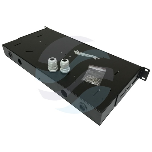 Przełącznica światłowodowa 19" 1U 24x SC Simplex / LC Duplex, czarna 7