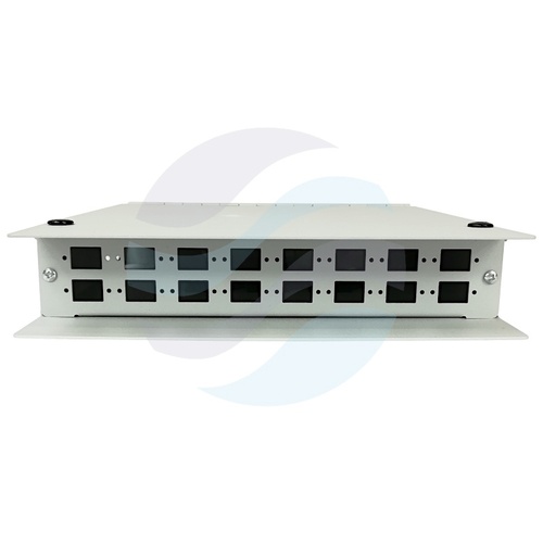 Przełącznica światłowodowa naścienna 16x SC Simplex / LC Duplex, szara 2