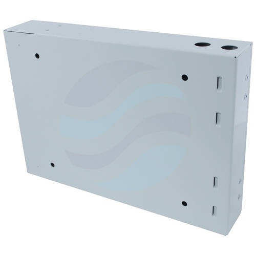 Przełącznica światłowodowa naścienna dwudrzwiowa 12x SC Duplex / LC Quad, szara 3