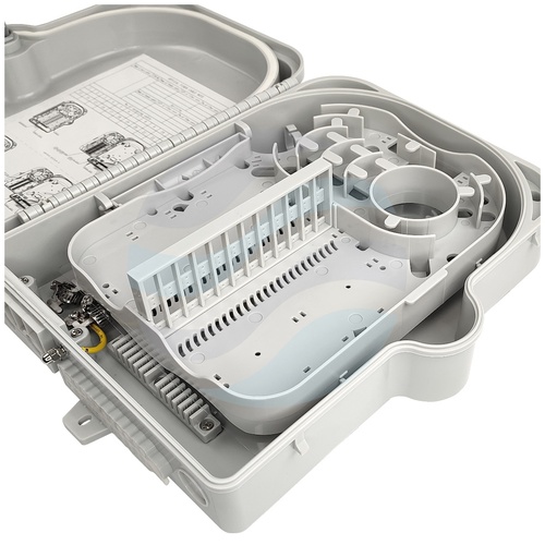 Tracom FTTX MDU E24 v3 Przełącznica/mufa FTTH 48 włókien 24x SC Simplex / LC Duplex, IP65, uncut port 2