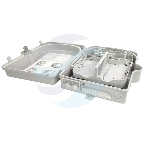 Tracom FTTX MDU E24 v3 Przełącznica/mufa FTTH 48 włókien 24x SC Simplex / LC Duplex, IP65, uncut port 3