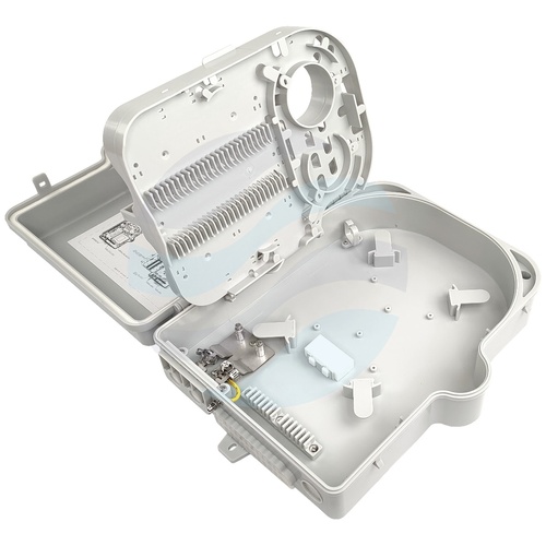 Tracom FTTX MDU E24 v3 Przełącznica/mufa FTTH 48 włókien 24x SC Simplex / LC Duplex, IP65, uncut port 6