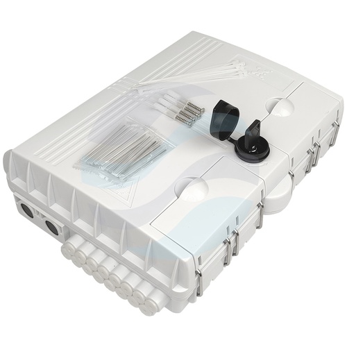 Tracom TR-FTTX-MDU-C16-UP23 Przełącznica/mufa FTTH 24 włókna 16x SC Simplex / LC Duplex, IP65, uncut port 4