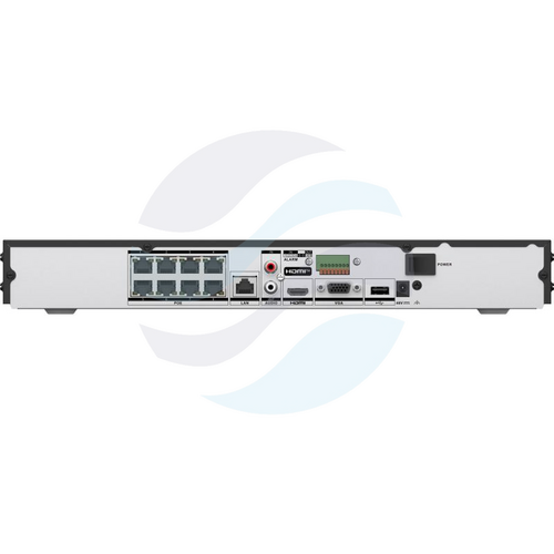 Hikvision DS-7608NXI-K2/8P/VPro Rejestrator NVR 8x kanałów IP max. 12Mpix, 80/160 Mbps, AcuSense, AcuSearch, AcuSeek, 1x HDMI 4K, 1x VGA, 2x SATA max. 32TB, LAN 1x Gbit + 8 portowy switch PoE 80W 802.3af/at, alarm 4/1, audio 1/1, Guanlan AI 2