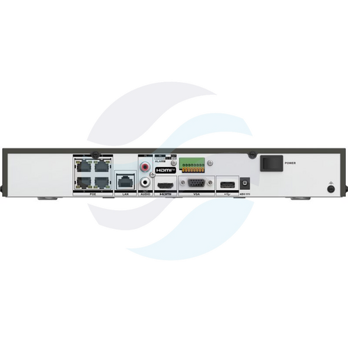 Hikvision DS-7604NXI-K1/4P/VPro Rejestrator NVR 4x kanały IP max. 12Mpix, 40/80Mbps, AcuSense, AcuSearch, AcuSeek, HDMI/VGA, 1x SATA max. 16TB, 4-portowy switch PoE 50W 802.3af/at, alarm 4/1, Guanlan AI 2