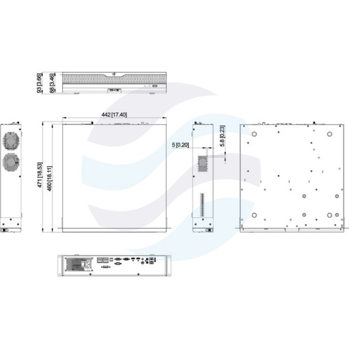 Hikvision iDS-9632NXI-P8 Rejestrator NVR 32x kanały IP max. 32Mpix, 320/400 Mbps, DeepinMind Pro, Guanlan AI, AcuSeek, AcuSearch, 2x HDMI (1x8K), 2x VGA, 1x BNC, 8x SATA max. 160TB, eSATA, RAID, 2x Gbit, alarm 16/9, AI 2