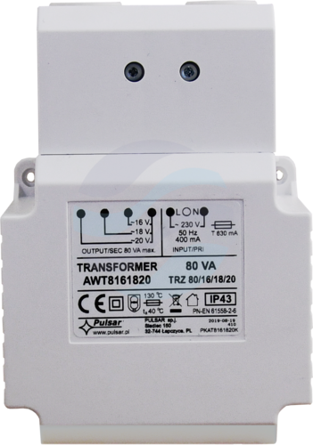 PULSAR AWT8161820 Transformator AC/AC TRZ 80VA/16V/18V/20V 5