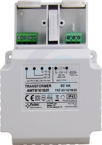 PULSAR AWT8161820 Transformator AC/AC TRZ 80VA/16V/18V/20V 6