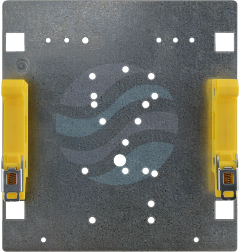 PULSAR DIN2 Uchwyt metalowy na szynę DIN do zasilaczy i transformatorów, 128x137x25mm 3