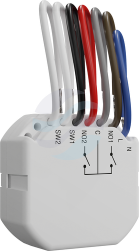 SATEL ASW-210 Bezprzewodowy dwukanałowy sterownik 230V AC, 868MHz, dopuszkowy mini, biały 4