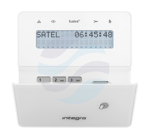 SATEL INT-KLFR-W Manipulator LCD do Integry, z wbudowanym czytnikiem zbliżeniowym, biały 2