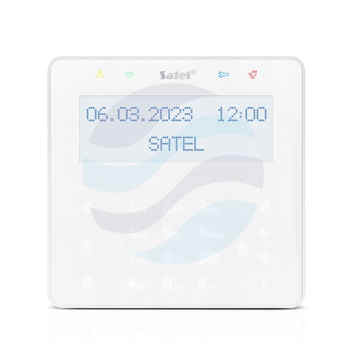 SATEL INT-KSG2R-W Manipulator LCD do (INTEGRA i PERFECTA64M), czytnik MIFARE, klawiatura dotykowa, Grade 3, biały 5