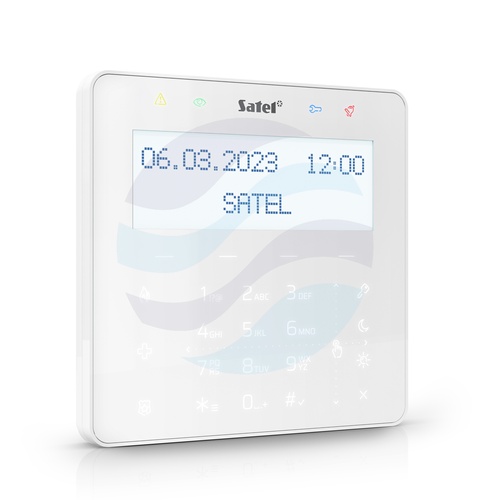 SATEL INT-KSG2R-W Manipulator LCD do (INTEGRA i PERFECTA64M), czytnik MIFARE, klawiatura dotykowa, Grade 3, biały 6