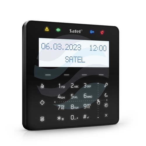 SATEL INT-KSG2R-B Manipulator LCD do Integry, czytnik MIFARE, klawiatura dotykowa, obudowa czarna 6